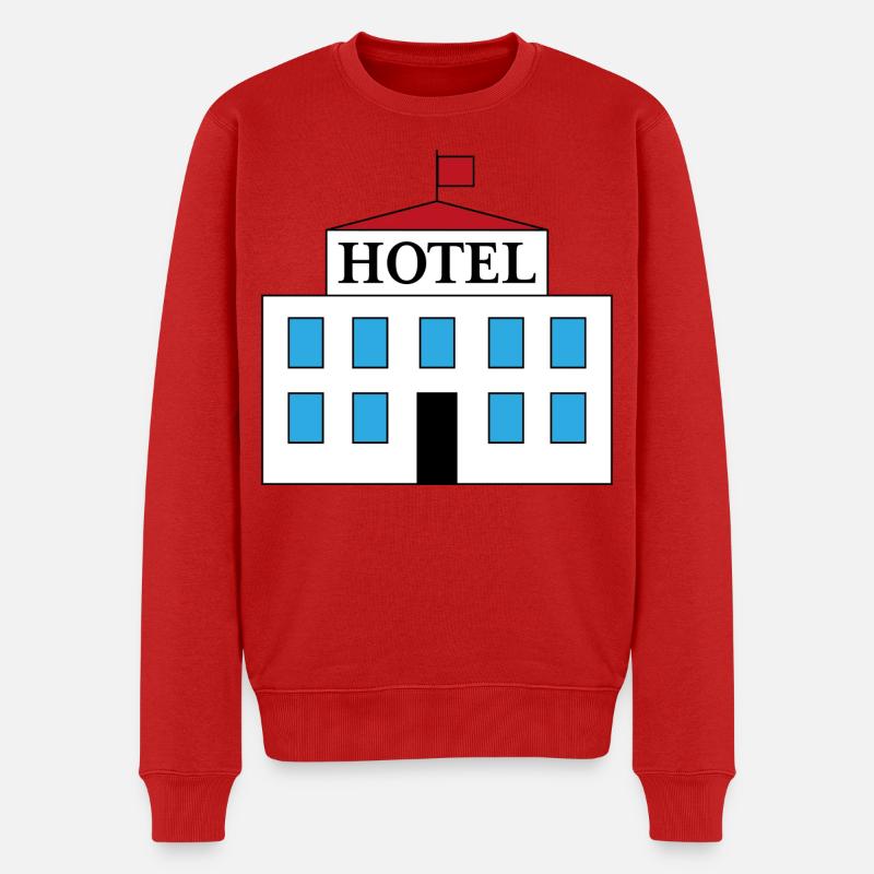 Hotel - Männer Premium Bio Pullover - Rot