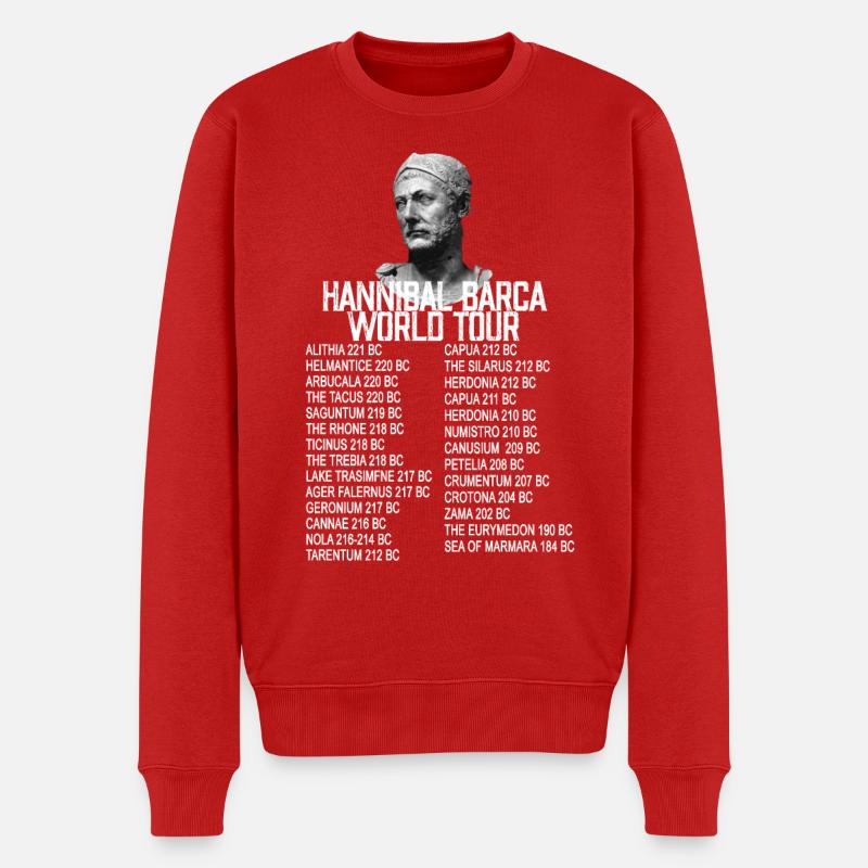 Hannibal Carthage World Tour History - Männer Premium Bio Pullover - Rot