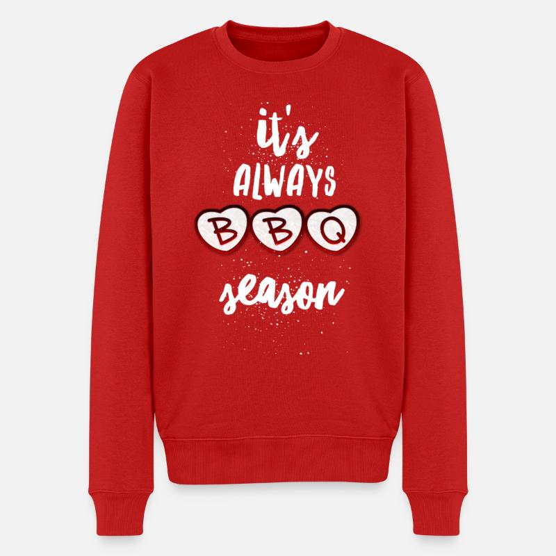 Always BBQ Season Herzen - Männer Premium Bio Pullover - Rot