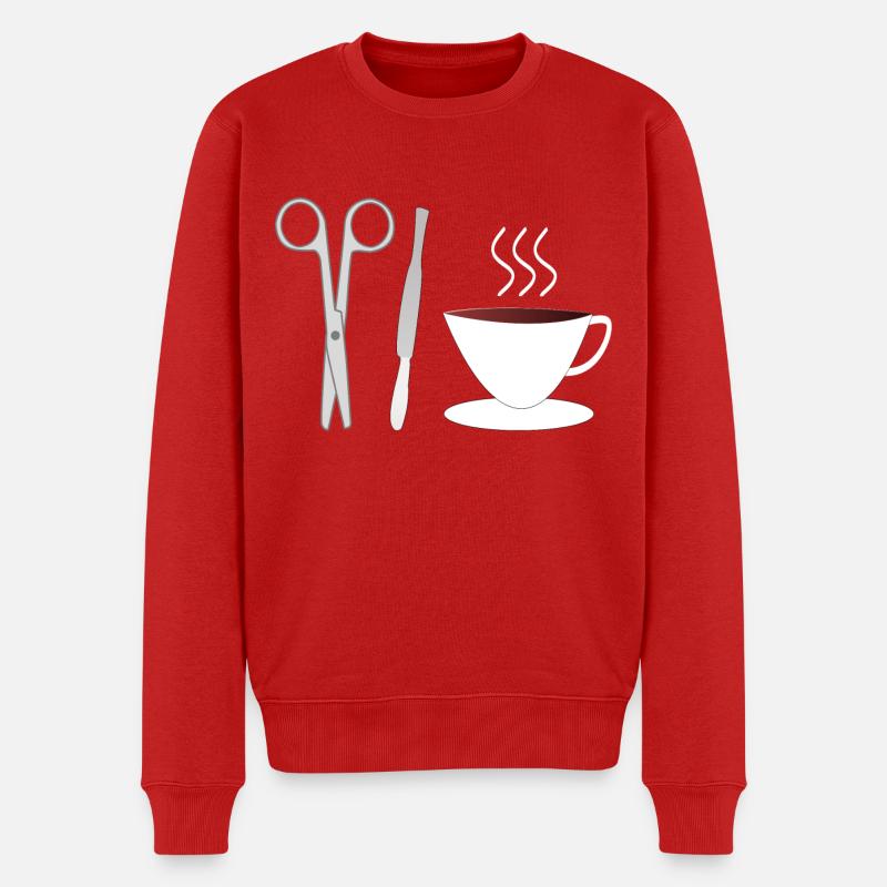 Chirurg Chirurgin Chirurgie OP Kaffee Geschenk - Männer Premium Bio Pullover - Rot