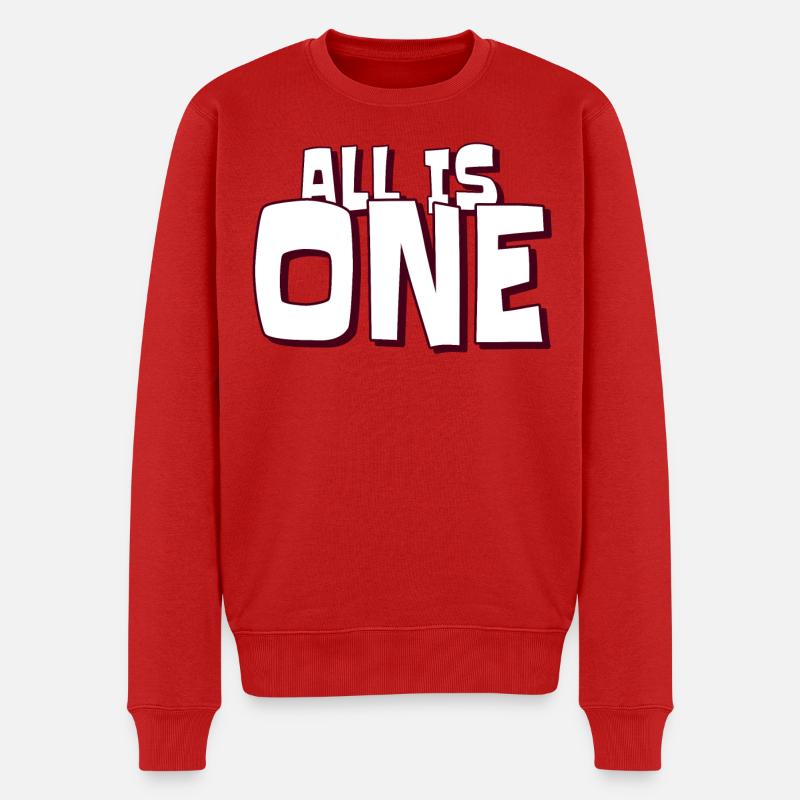 Weisheit Wohlbefinden - Männer Premium Bio Pullover - Rot