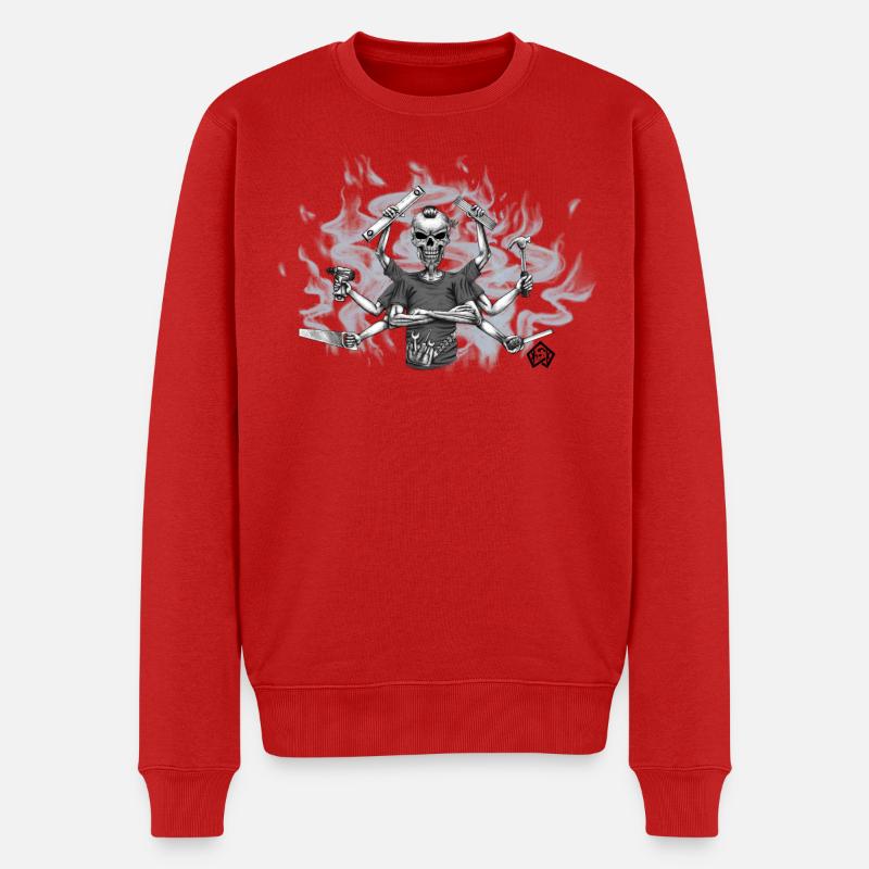 Polyvalent, polyvalent, gardien, artisan - Pull Premium bio Homme - rouge