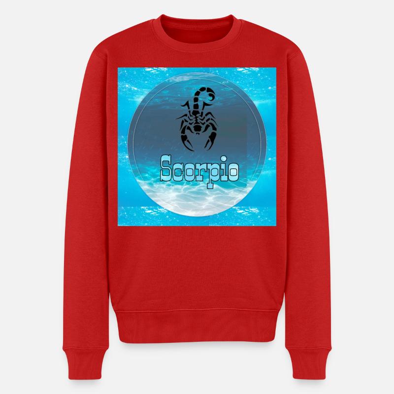 Skorpion - Männer Premium Bio Pullover - Rot