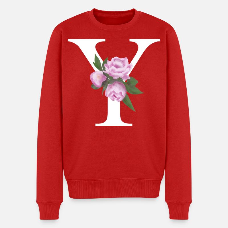 Y - Männer Premium Bio Pullover - Rot