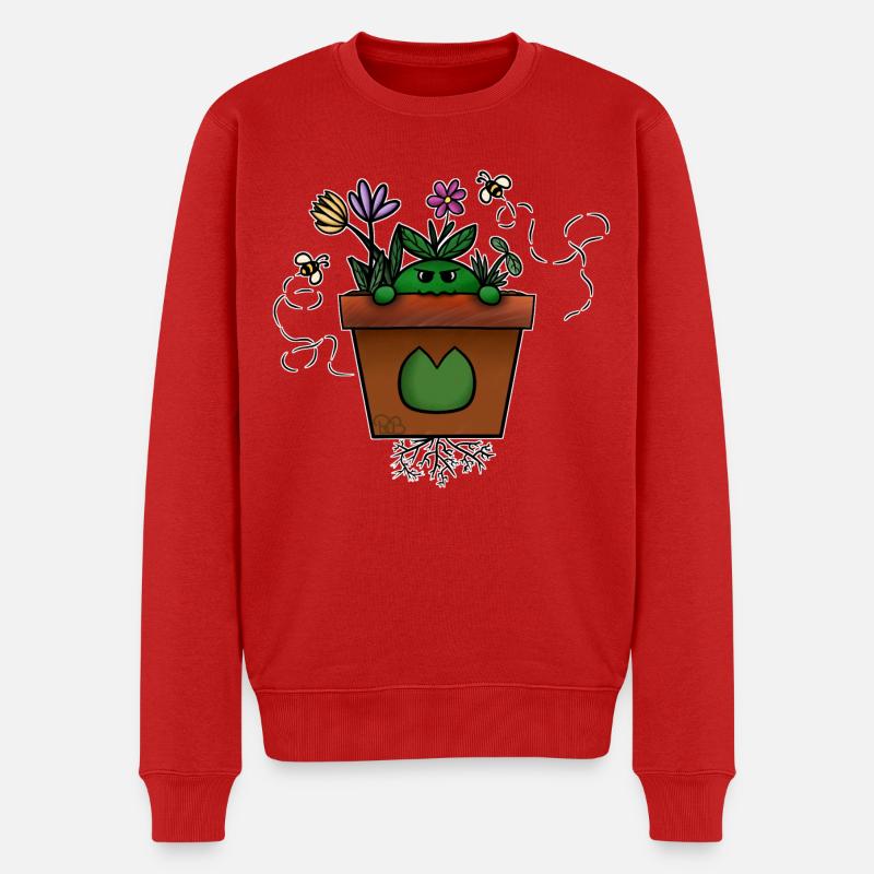 Pot2Shoot! Von Pousse2Bamboo ! - Männer Premium Bio Pullover - Rot
