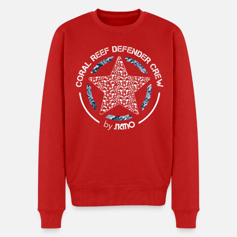 CORAL REEF DEFENDER by .Némo - Pull Premium bio Homme - rouge