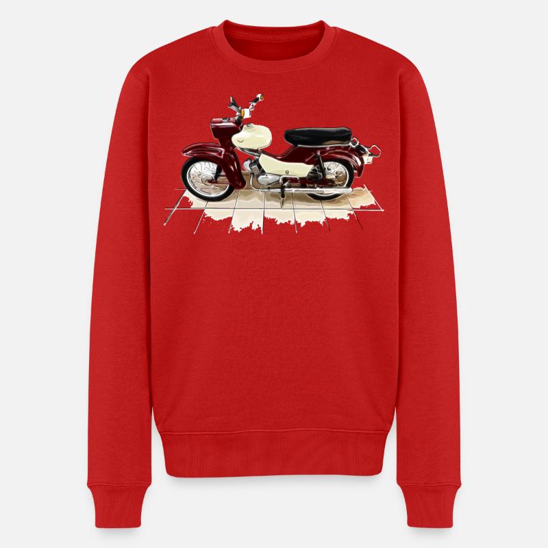 Simson - Star - Männer Premium Bio Pullover - Rot