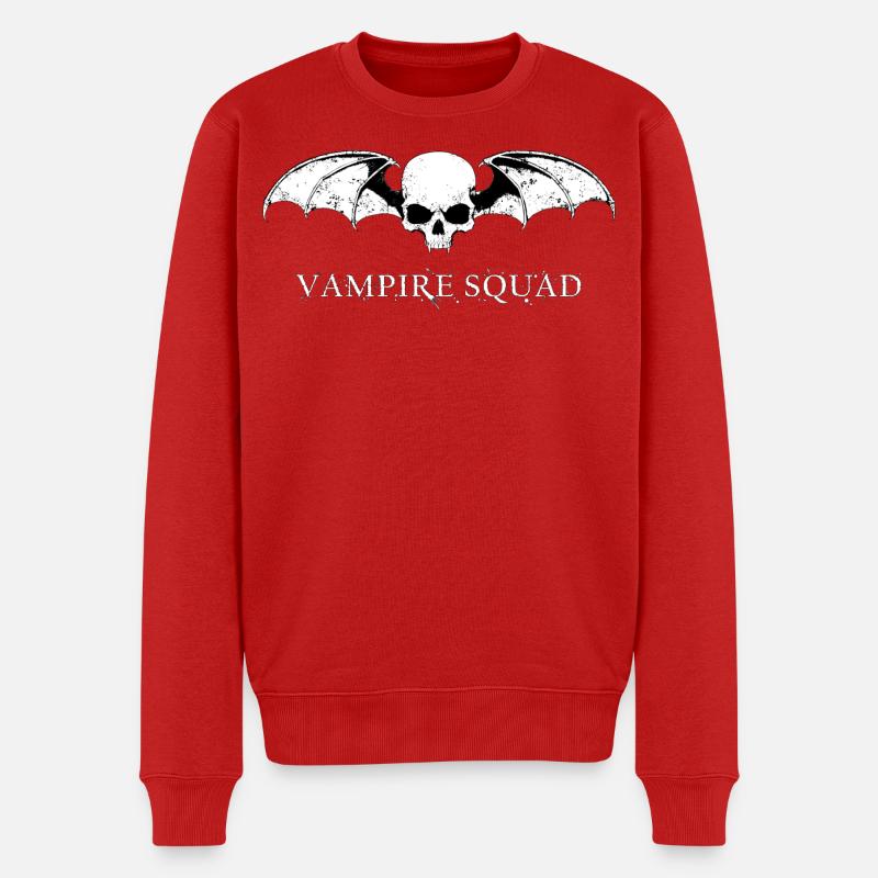 Vampire Squad Weiß - Männer Premium Bio Pullover - Rot