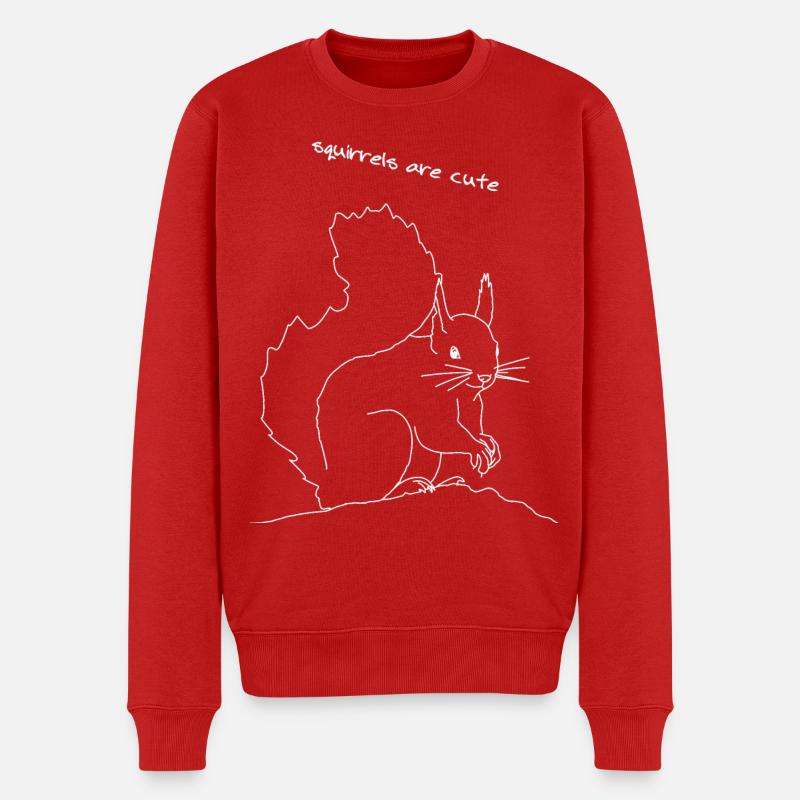 Eichhörnchen lineart - Männer Premium Bio Pullover - Rot