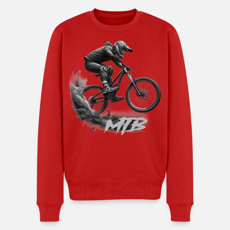 MTB bike - Männer Premium Bio Pullover - Rot