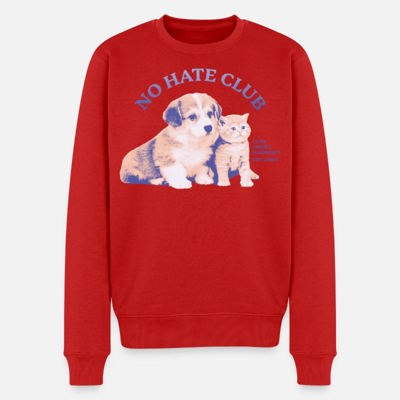 No Hate Club – Douce harmonie - Pull Premium bio Homme - rouge