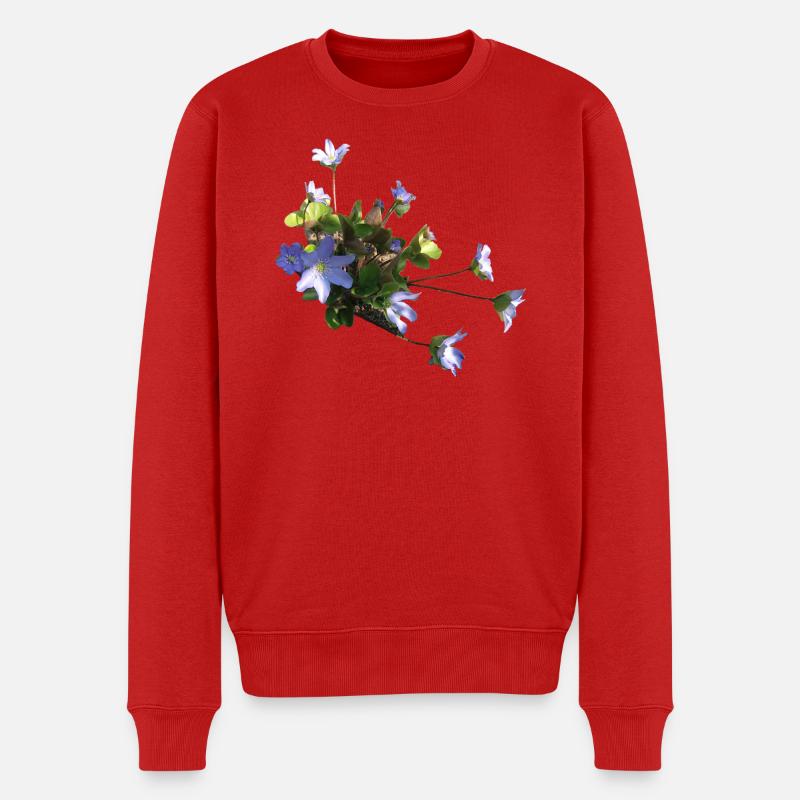 Leberblümchen - Männer Premium Bio Pullover - Rot