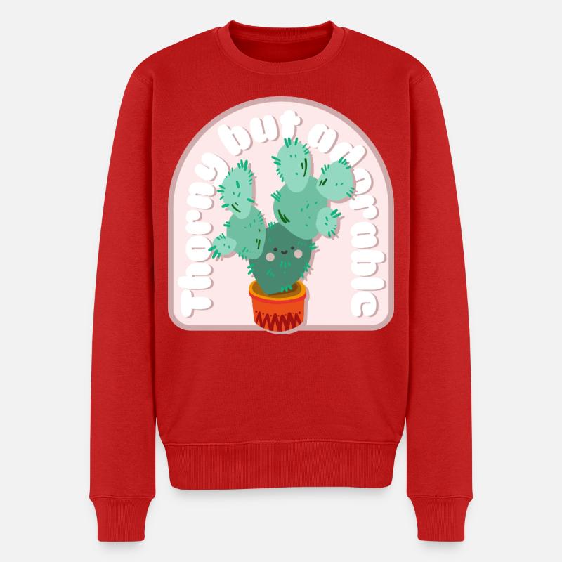 Thorny but Adorable Cactus - Männer Premium Bio Pullover - Rot