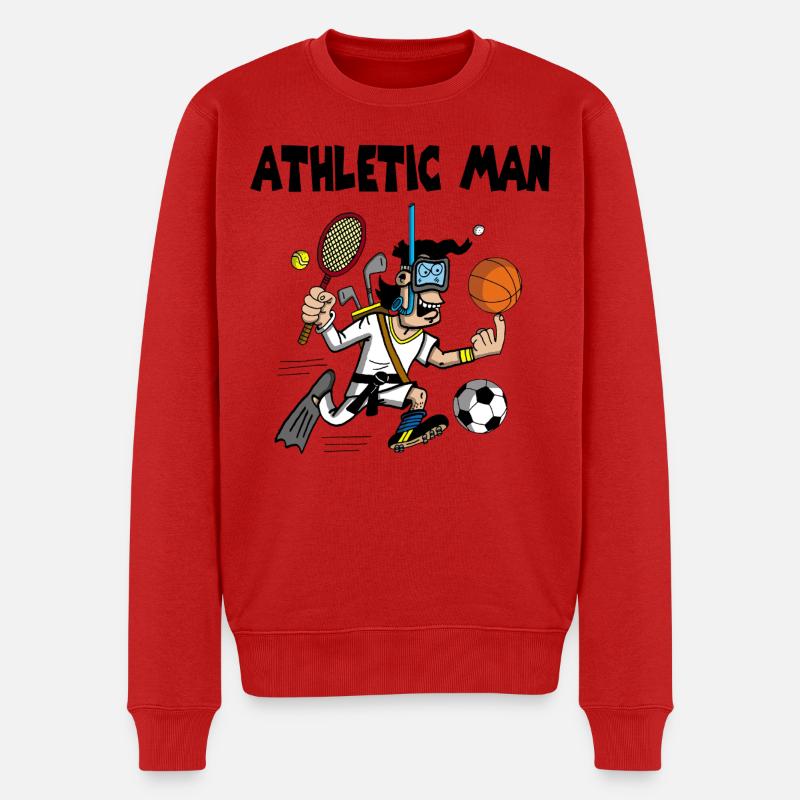 Der versierte Sportler - Männer Premium Bio Pullover - Rot