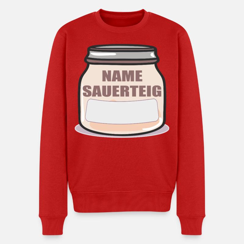 NAME SAUERTEIG SAUERTEIGBROT - Männer Premium Bio Pullover - Rot