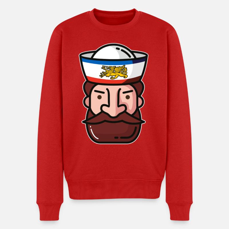 Rostocker Seemann - Männer Premium Bio Pullover - Rot