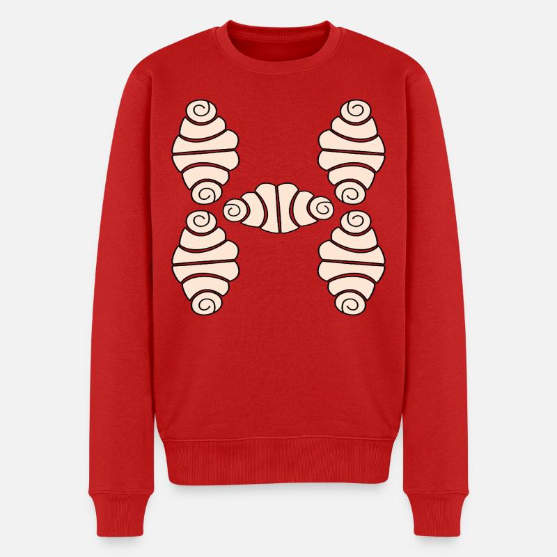 ANFANGSBUCHSTABE H FRANZBRÖTCHEN - Männer Premium Bio Pullover - Rot