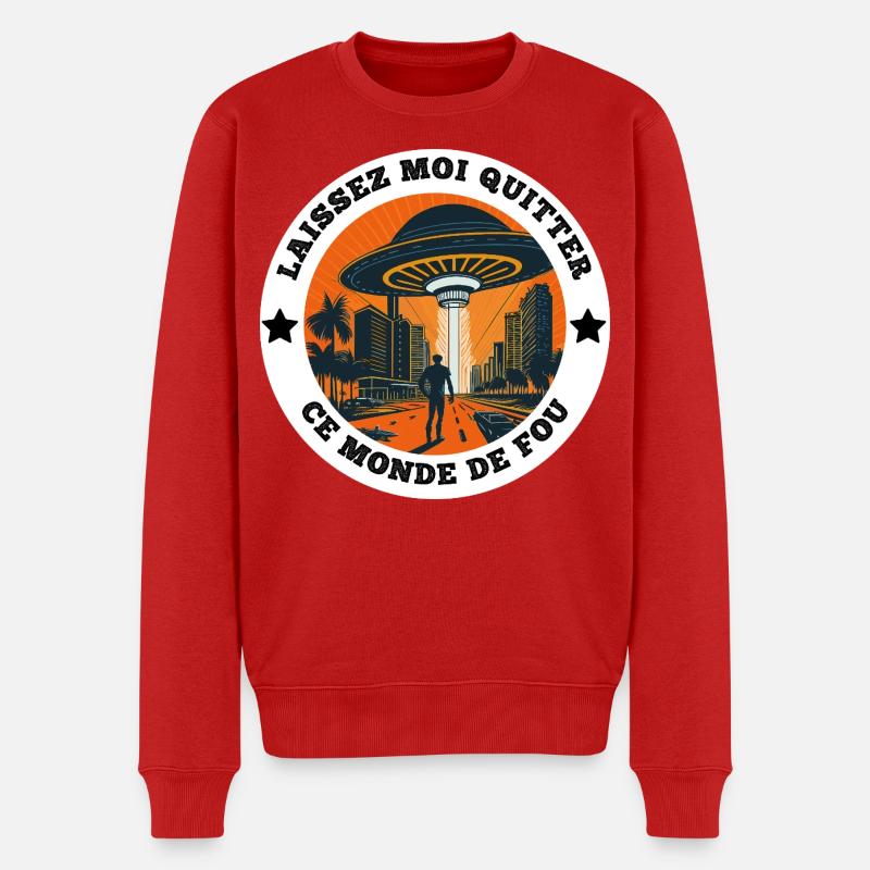 Kollege Geschenk, Arbeitspause und Burn Out - Männer Premium Bio Pullover - Rot