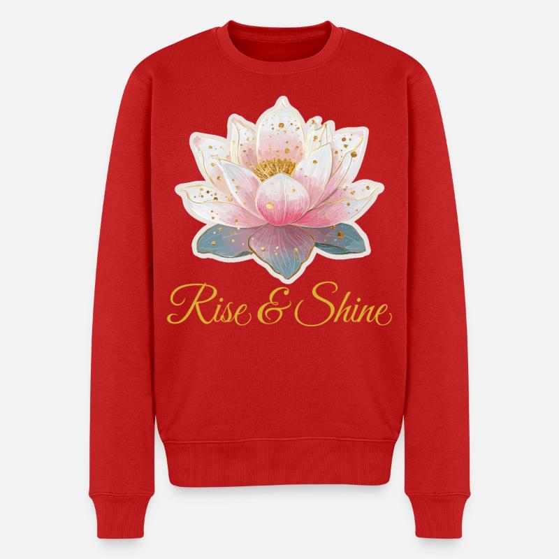 Rise & Shine - Männer Premium Bio Pullover - Rot