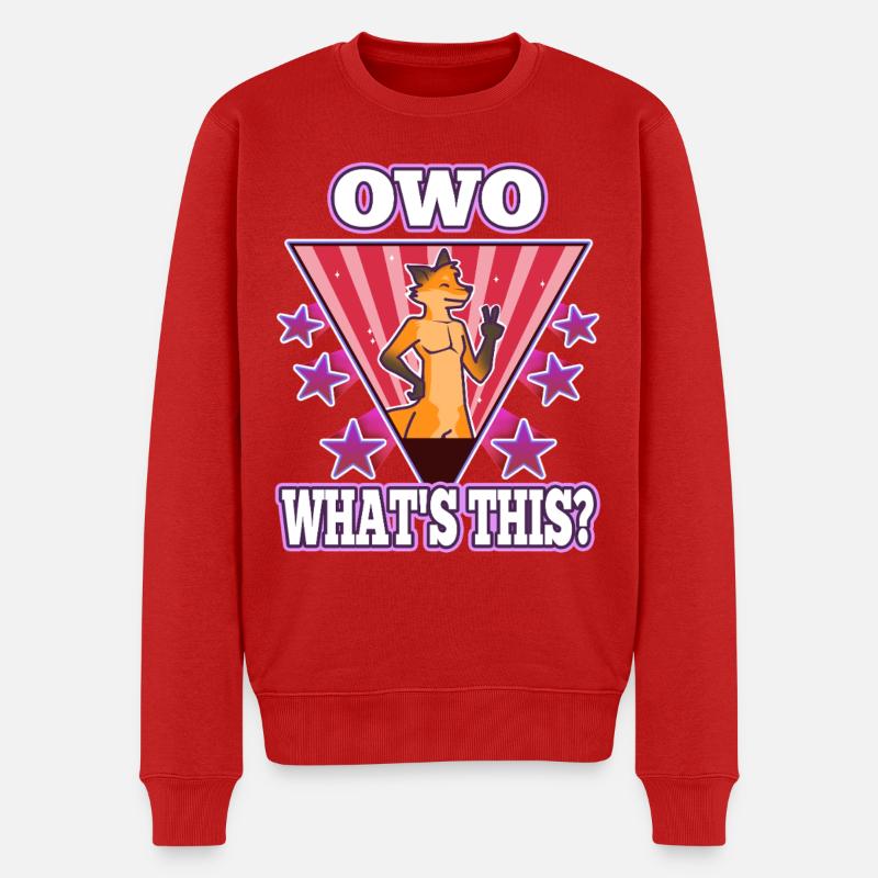 OwO Qu’est-ce que c’est ? - Pull Premium bio Homme - rouge