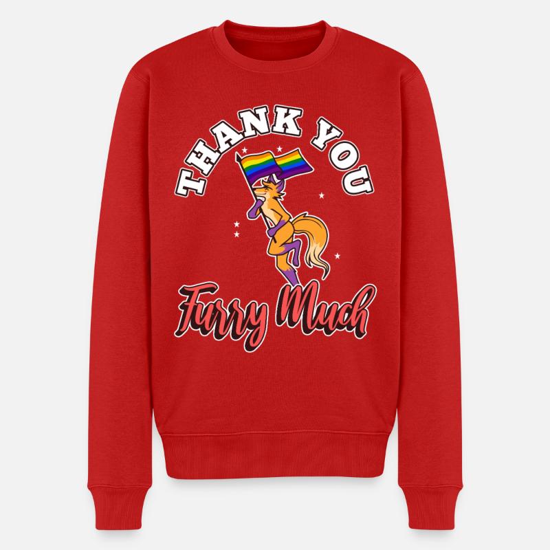 Thank you furry much - Männer Premium Bio Pullover - Rot