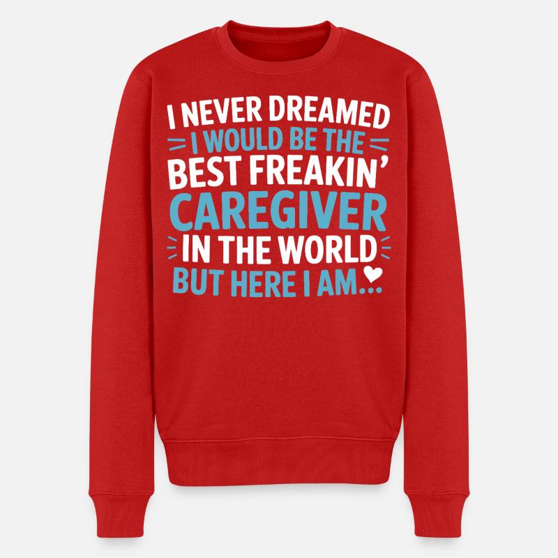 Meilleure infirmière au monde Design - Pull Premium bio Homme - rouge