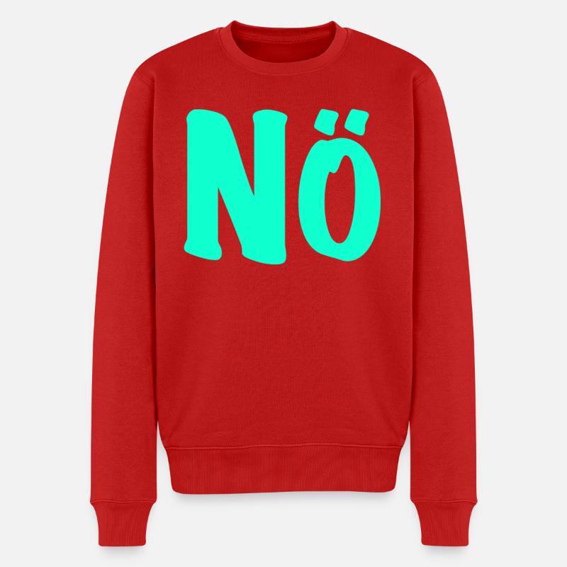 NÖ - null Bock - anti - dagegen - Männer Premium Bio Pullover - Rot