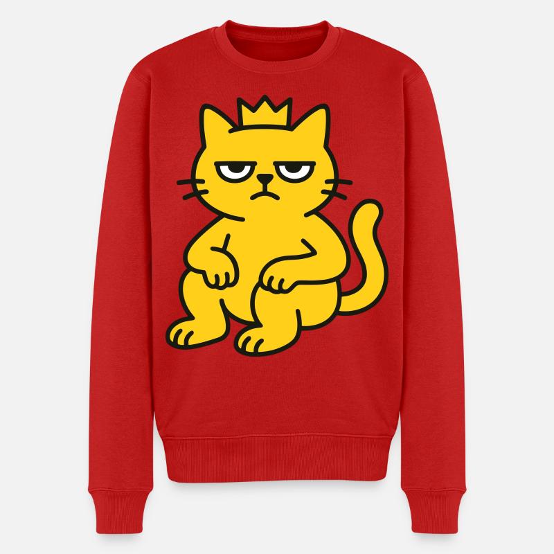 Katzenkönig(in) - Männer Premium Bio Pullover - Rot