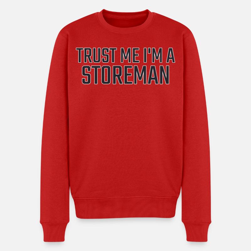 Storeman, Faites-moi confiance - Pull Premium bio Homme - rouge