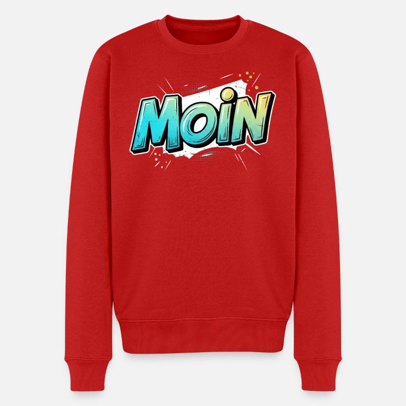 Comic Pop Art Moin Design - Männer Premium Bio Pullover - Rot