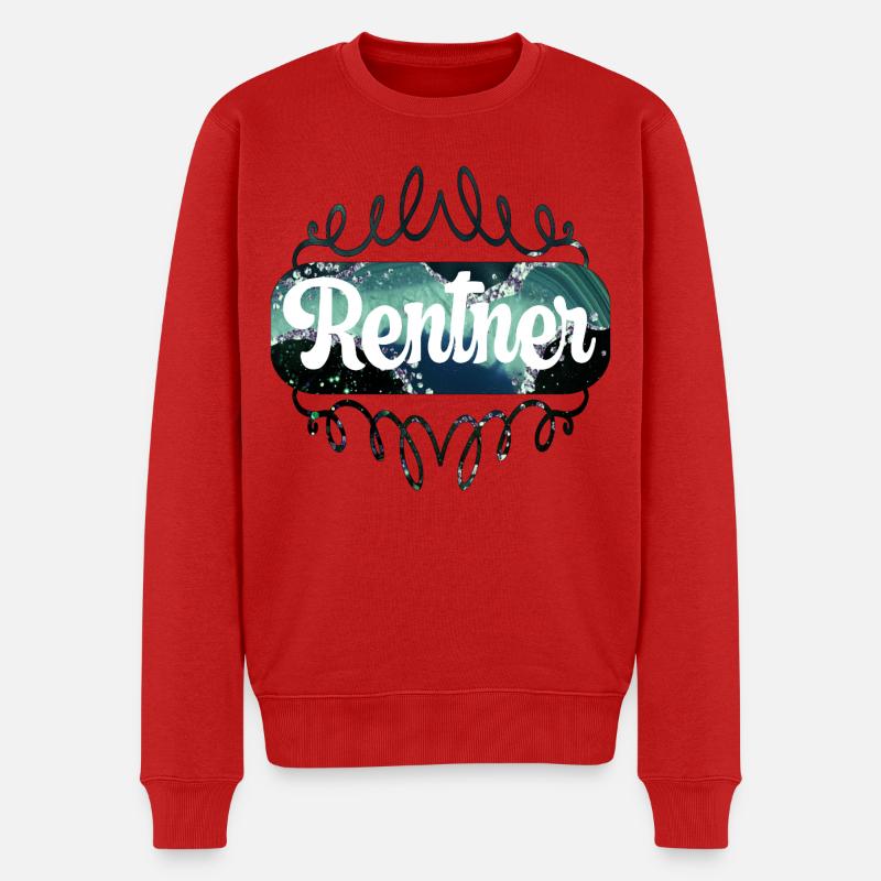 Geschenke für Rentner Rente - Männer Premium Bio Pullover - Rot