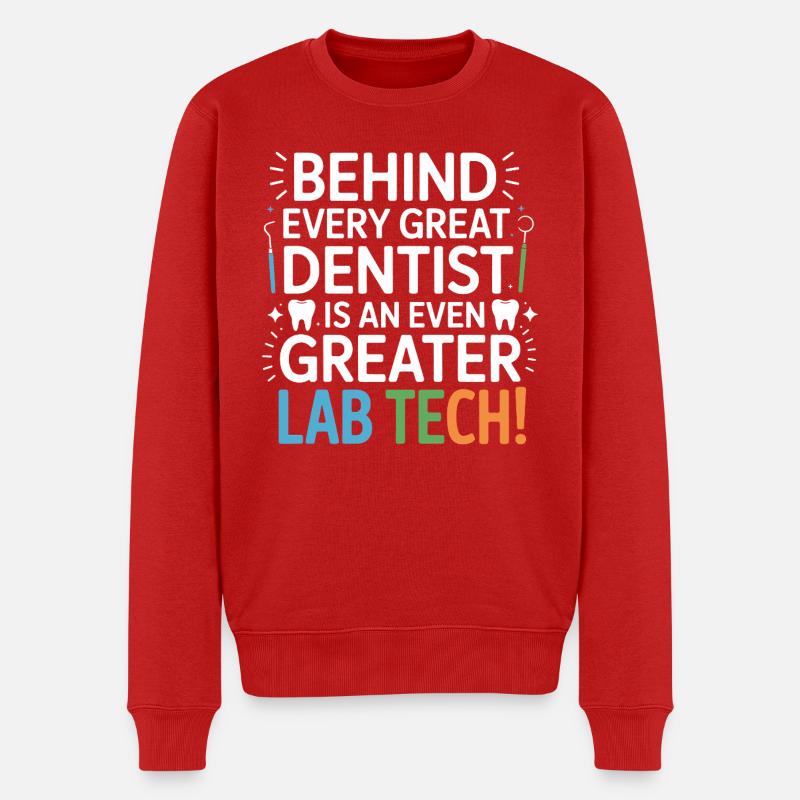 Greater Lab Tech Dental Design - Männer Premium Bio Pullover - Rot