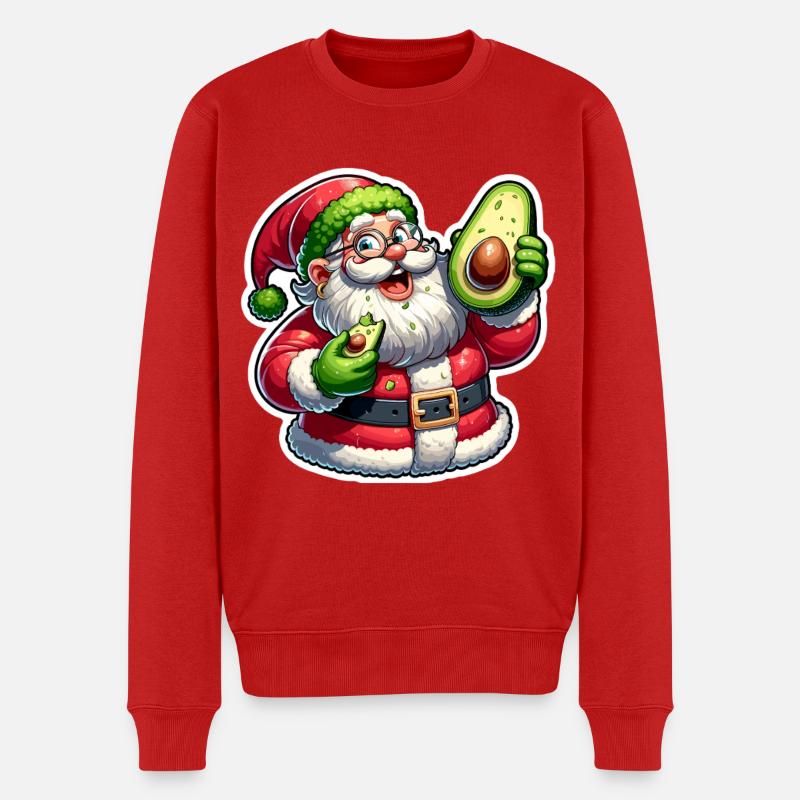 Avocado Santa Freude - Männer Premium Bio Pullover - Rot