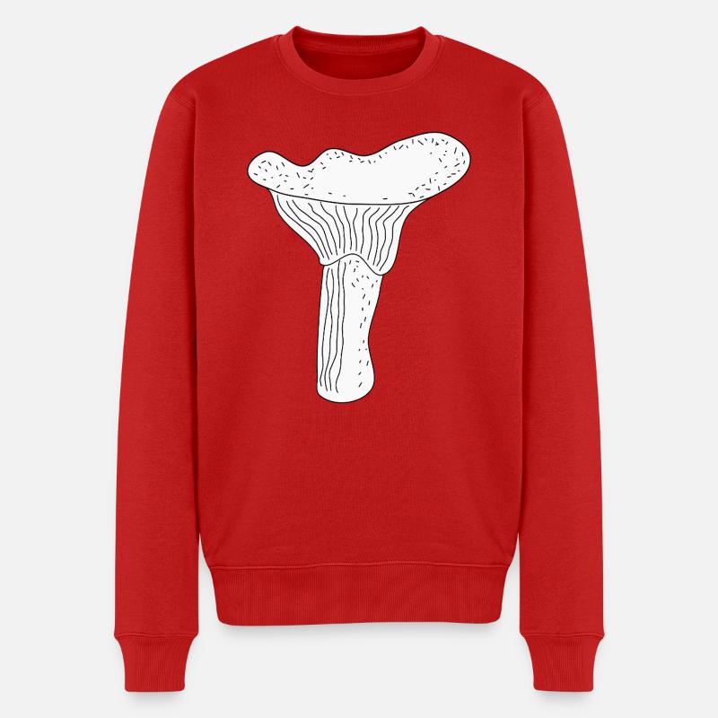 Girolles Champignons - Pull Premium bio Homme - rouge