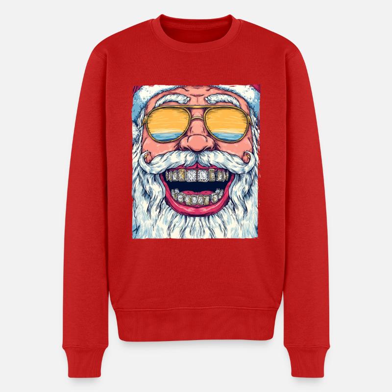 Père Noël Cool Noël - Pull Premium bio Homme - rouge