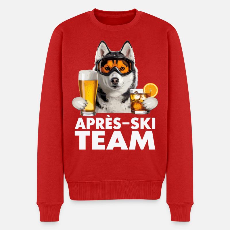 Après-ski Team Husky Graphique - Pull Premium bio Homme - rouge