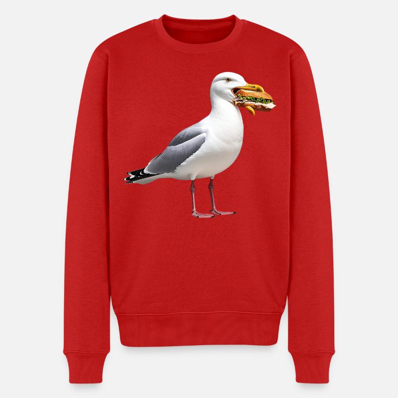 Rouleaux de herrgull avec poisson - Pull Premium bio Homme - rouge