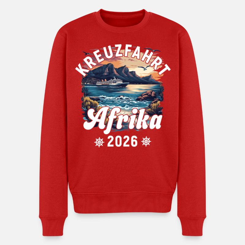Afrika Kreuzfahrt 2026 - Männer Premium Bio Pullover - Rot