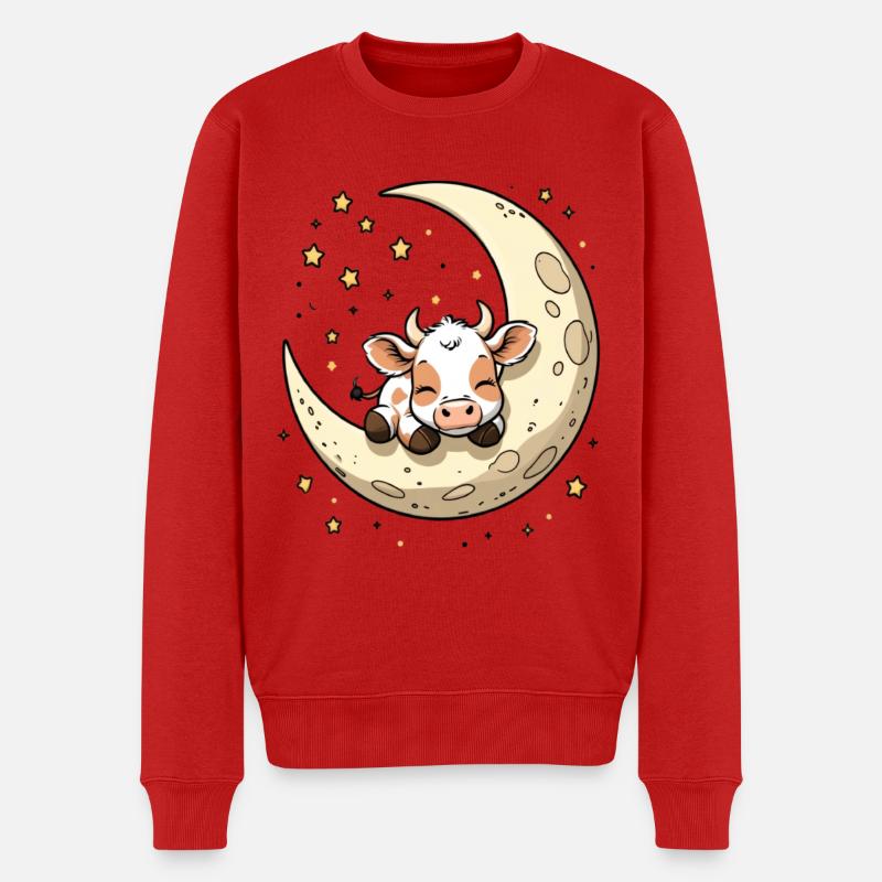 Rêve de vache de lune - Pull Premium bio Homme - rouge