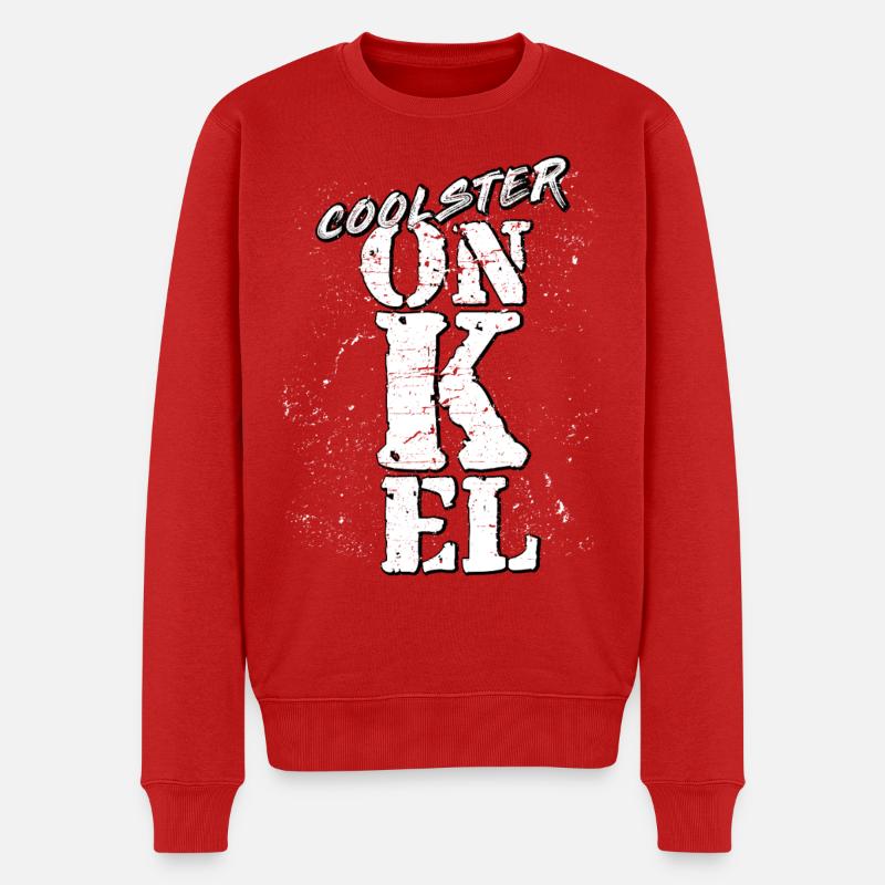 onkel - Männer Premium Bio Pullover - Rot