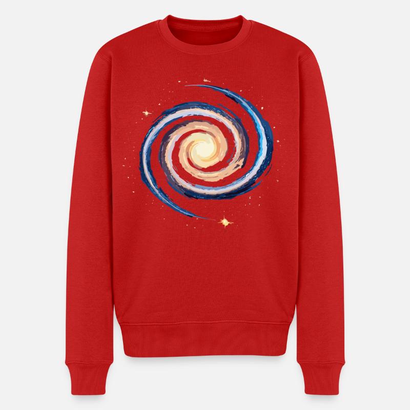 Nerdy forever - Nerdy Galaxy - Männer Premium Bio Pullover - Rot