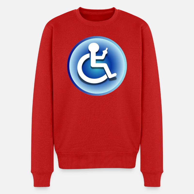 Für Rollstuhlfahrer mit Humor # - Männer Premium Bio Pullover - Rot