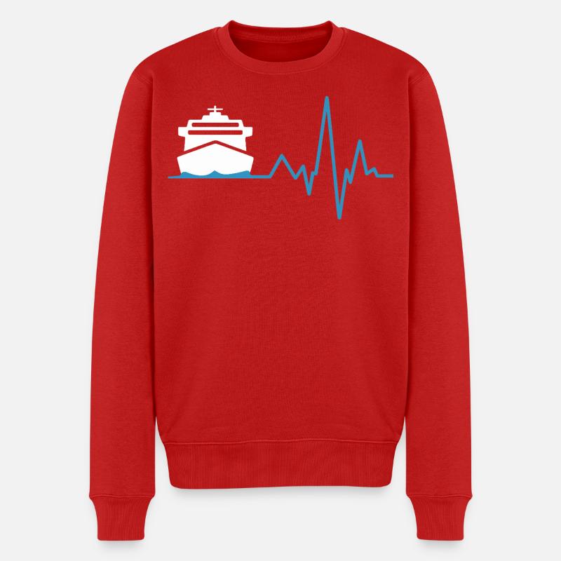 Battement de cœur de croisière - Pull Premium bio Homme - rouge