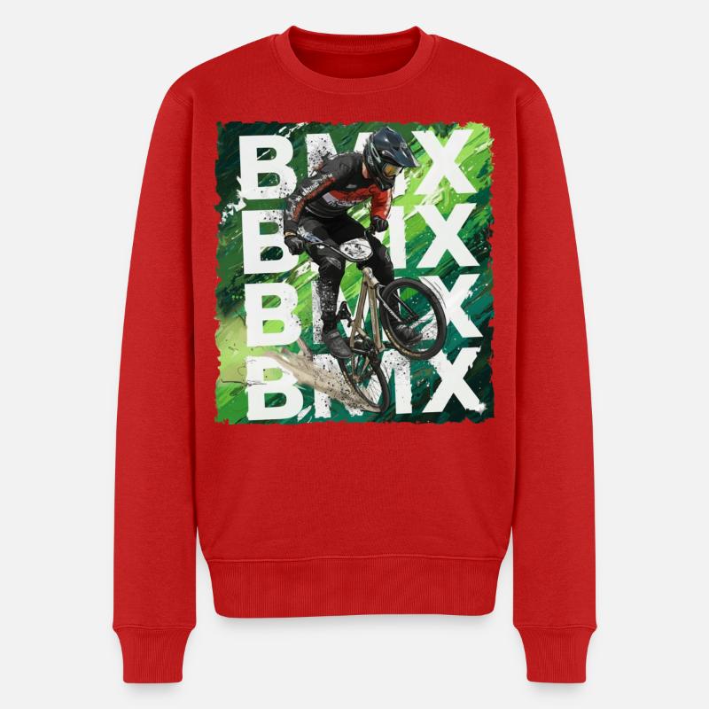 BMX Bike - Männer Premium Bio Pullover - Rot
