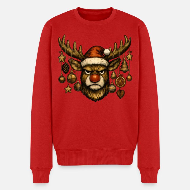 Hirsch Rudolph Joyeux Noël - Pull Premium bio Homme - rouge