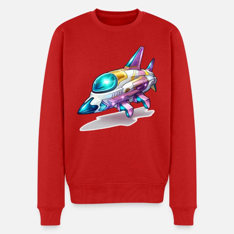 Comet Flight Spacefighter Neon - Pull Premium bio Homme - rouge