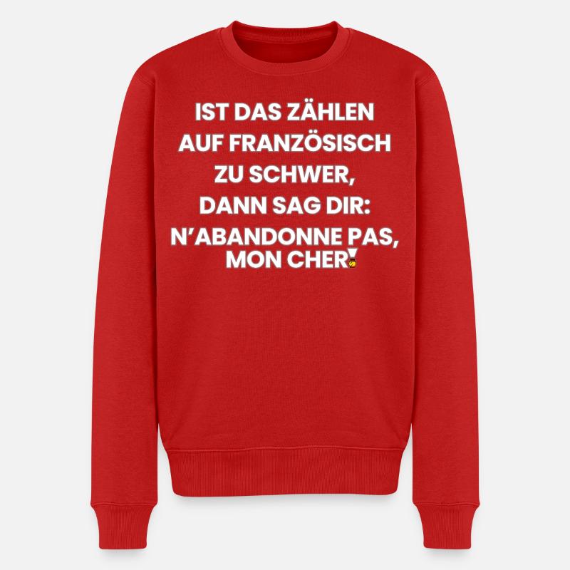 German-French-Rhyme 1 (Ver. A) - Männer Premium Bio Pullover - Rot