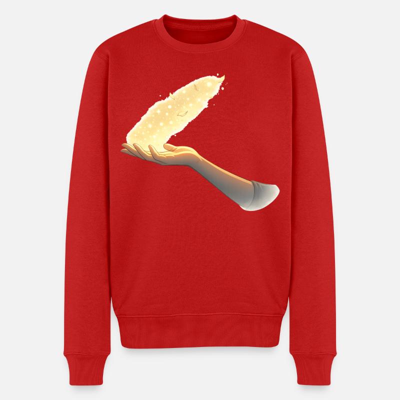 Loslassen – ein stilles Zeichen - Männer Premium Bio Pullover - Rot