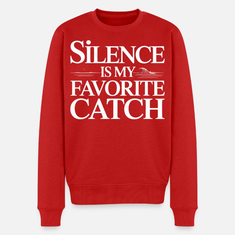 Le silence est ma phrase préférée - Pull Premium bio Homme - rouge