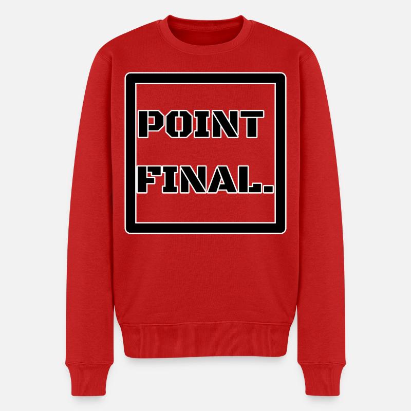 POINT FINAL - Pull Premium bio Homme - rouge